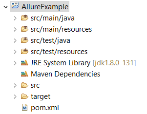 Maven project structure for allure