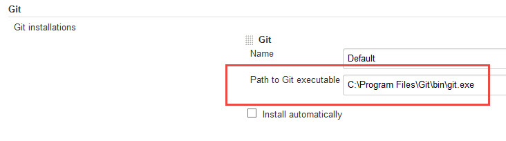 Git executable path in jenkins